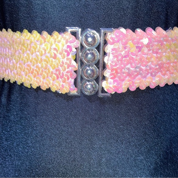 y2k pink iridescent sequin belt rbd rebelde OS - Picture 5 of 5